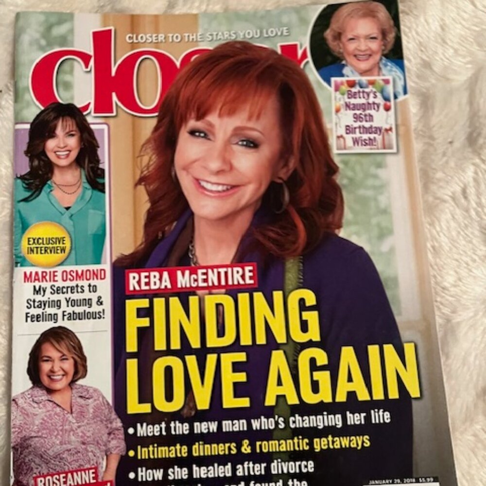 2/$30 Closer Magazine January 2018 Reba Betty White Marie Osmond Oprah Vol 6 No5
